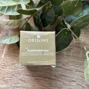Origins Plantscription Wrinkle Correction Eye Cream with Retinol .5oz NEW Free